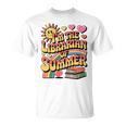 I'm The Librarian Of Summer Groovy Rainbow Retro Book Lover T-Shirt