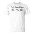 I'm A Simple Woman Coffee Pizza Books Reader Reading Teacher T-Shirt
