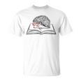 Intellectual Hedgehog Reading Book Literature T-Shirt