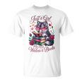 Just A Girl Who Loves Books And Wolves Librarian Teacher T-Shirt
