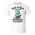 Just a Girl Who Loves Dragons And Books Dragon For Kids T-Shirt Just a Girl Who Loves Dragons And Books Dragon For Kids T-Shirt