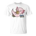 Kawaii Axolotl Pun Book Reader T-Shirt