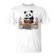 Kawaii Panda Book Lover Reading Books Panda Librarian T-Shirt