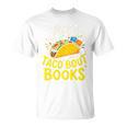 Let's Taco About Books Mexican Pun Bookworm Premium Tri-Blend T-Shirt