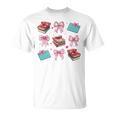 Librarian Library Books Girl Coquette Bow Pink Mom T-Shirt
