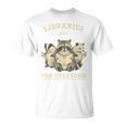 Libraries Are For Everyone Cute Raccoon Badger Opossum Book T-Shirt Libraries Are For Everyone Cute Raccoon Badger Opossum Book T-Shirt
