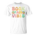 Library Book Fair Vibe Groovy Retro School Reading Nostalgic T-Shirt