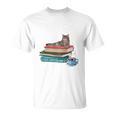 Life Is Better With Coffee Cats And Books For Cats Lover T-Shirt