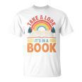 Take A Look It's In A Book Retro Reading Book Lover Premium Tri-Blend T-Shirt
