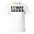 I Love Hot Geeks Cute Pride Gamer Book Nerd Fandom Fan Premium Tri-Blend T-Shirt I Love Hot Geeks Cute Pride Gamer Book Nerd Fandom Fan Premium Tri-Blend T-Shirt
