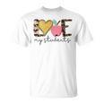 Love My Students Book Pencil Apple Back To School T-Shirt Love My Students Book Pencil Apple Back To School T-Shirt