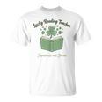 Lucky Reading Teacher Shamrocks And Stories Book Women Men T-Shirt