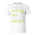 Nerd Bibliophile Book Reading Lover Bookworm Reading T-Shirt