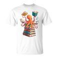 Octopus Book Reading Book Reader Ocean Octopus Premium Tri-Blend T-Shirt