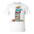 Panda Bear Loves Reading Illustration For A Book Nerd T-Shirt
