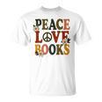 Peace Love Books Librarian Teacher Life Book Library T-Shirt Peace Love Books Librarian Teacher Life Book Library T-Shirt
