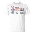 Peace Love Books Pastel Reading Heart Art For Book Lovers T-Shirt Peace Love Books Pastel Reading Heart Art For Book Lovers T-Shirt
