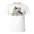 Pigeon Birds And Books Reading Bird Watching Bookworm T-Shirt
