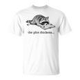 The Plot Thickens Raccoon Reading Book Bookish T-Shirt