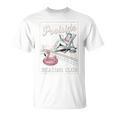 Poolside Reading Club Books Flamingo Swim Pool Inflatable T-Shirt Poolside Reading Club Books Flamingo Swim Pool Inflatable T-Shirt