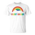 Rainbow Colors First Grade Squad Reading Book Graphic T-Shirt