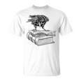 Raven Crow Book Aesthetic Dark Academia Bookworm T-Shirt Raven Crow Book Aesthetic Dark Academia Bookworm T-Shirt