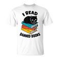 I Read Banned Books Tshirt Cat Reader Bookworm Women T-Shirt I Read Banned Books Tshirt Cat Reader Bookworm Women T-Shirt