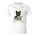 Read Banned Books Drink Coffee Fight Evil Cat Free Speech T-Shirt