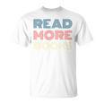 Read More Books Retro Font Book Lover Reading Quote Comfort Colors Crop Top T-Shirt