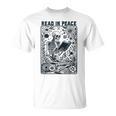 Read In Peace Book Lover Bookworm Skeleton Book Lover T-Shirt