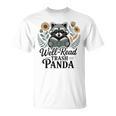 Well Read Trash Panda Book Lover Raccoon T-Shirt