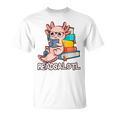 Readalotl a Kawaii Axolotl Reading a Book As Readsalotl Raglan Baseball Tee T-Shirt Readalotl a Kawaii Axolotl Reading a Book As Readsalotl Raglan Baseball Tee T-Shirt
