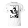 The Reader Tarot Card Skeleton Reading Book Books T-Shirt The Reader Tarot Card Skeleton Reading Book Books T-Shirt