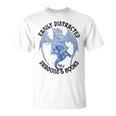Reading Easily Distracted By Dragons & Books Lover Bookworm T-Shirt Reading Easily Distracted By Dragons & Books Lover Bookworm T-Shirt