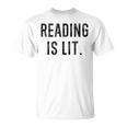 Reading Is Lit English Teacher Book Lovers T-Shirt
