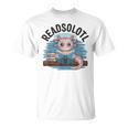 Readsolotl Book Lover Reading Axolotl Kids Reader T-Shirt