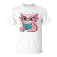 Readsolotl Kawaii Axolotl Reading Book Lover T-Shirt Readsolotl Kawaii Axolotl Reading Book Lover T-Shirt