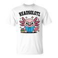 Readsolotl Pink Kawaii Axolotl Book Lover Reading T-Shirt Readsolotl Pink Kawaii Axolotl Book Lover Reading T-Shirt