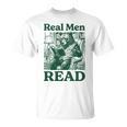 Real Men Read Cute Bear Tea Book Lover Men Boys Reading Premium Tri-Blend T-Shirt