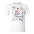 Red And Booked Coquette 4th Of July Book Lover T-Shirt