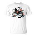 Retro Cute Cat Floral Book Librarian Vintage Floral Cat Book T-Shirt Retro Cute Cat Floral Book Librarian Vintage Floral Cat Book T-Shirt