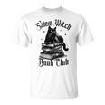 Salem Witch Book Club Bookish Retro Halloween Cat T-Shirt