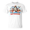 San Francisco Cat Golden Gate Bridge Book Lover Premium Tri-Blend T-Shirt