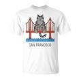 San Francisco Cat Golden Gate Bridge Book Lover T-Shirt San Francisco Cat Golden Gate Bridge Book Lover T-Shirt