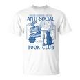 Sarcastic Anti Social Book Club Cat Skull Book Lover T-Shirt Sarcastic Anti Social Book Club Cat Skull Book Lover T-Shirt