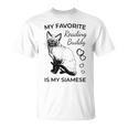 Siamese Cat Reading And Books T-Shirt