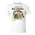 Sorry I'm Reading Calico Cat Book Lover T-Shirt
