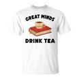 Tea Great Minds Drink Tea Apple Teacups Books T-Shirt
