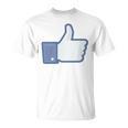 Thumbs Up Like Face Book Icon T-Shirt
