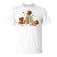 Turkey Reading Books Fall Librarian Book Lover Teacher Kids T-Shirt